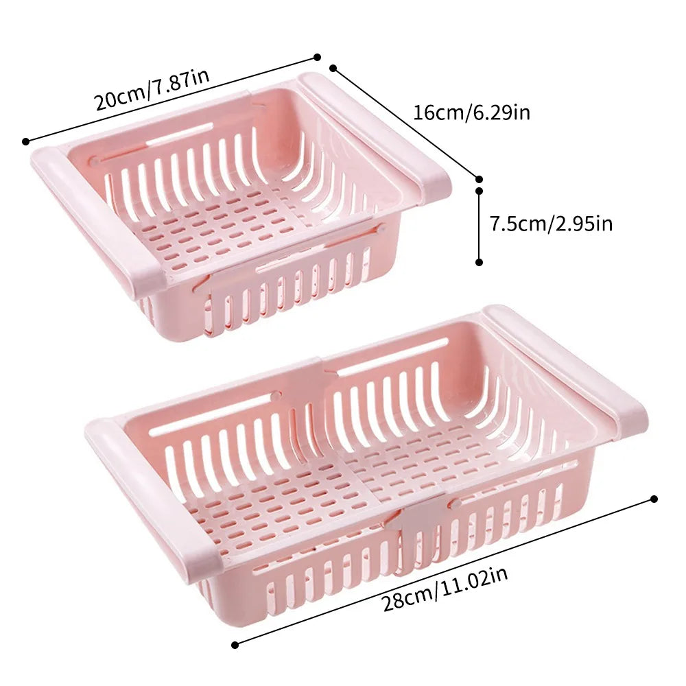 Kitchen Hanging Organizer Refrigerator Egg Fruit Storage Box Drawer Baskets Kitchen Accessories Fridge Organizer Shelf
