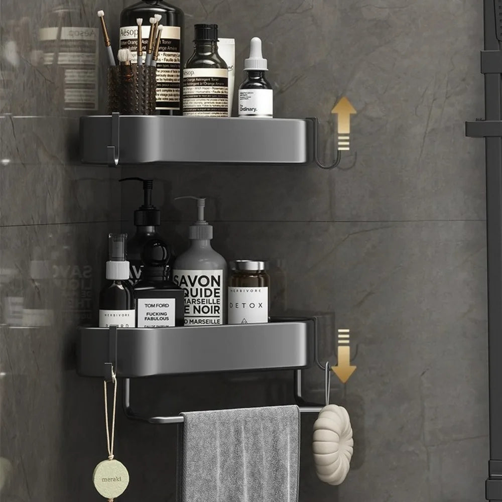 Shelves Stainless Steel Bathroom Corner Shelf No Drill Triangle Storage Rack for Kitchen Bathroom Organizer Bathroom Accessories